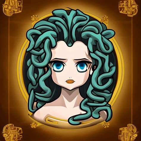 Mythological Greek Medusa Kawaii Chibi Creative Fabrica