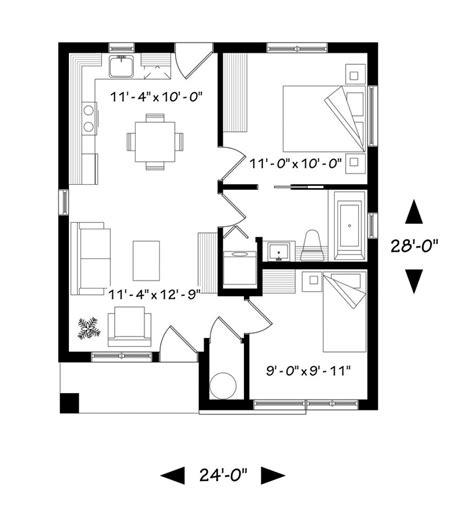 Plano de casa 60 m² posibilidad ampliación Planos de Casas Gratis