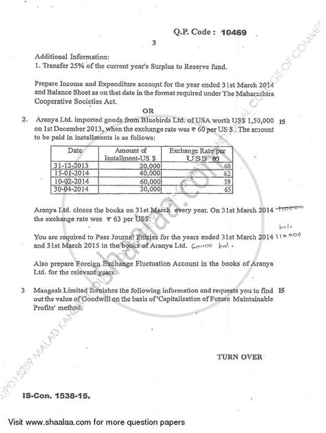 Financial Accounting Financial Accounting And Auditing 8 2014 2015 B