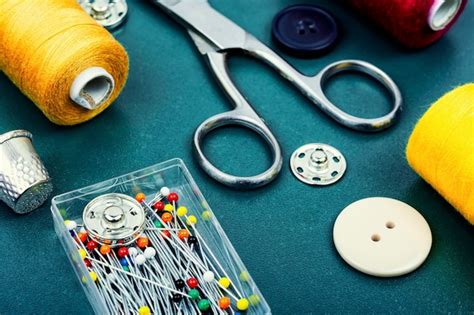 Premium Photo | Various sewing tools