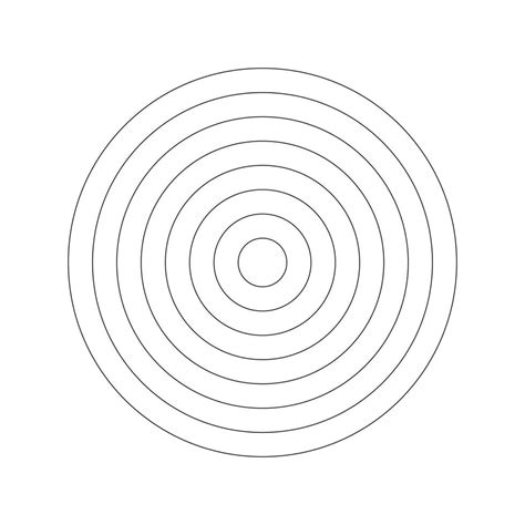 Polar Grid Of Concentric Circles Wheel Of Life Habits Tracker