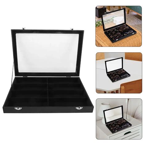 8 Grids Eyeglasses Storage Box Sunglasses Glasses Display Case Travel