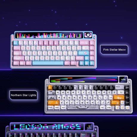 Bàn phím cơ LEOBOG AMG65 Hot swap Led RGB Màn hình 3 Mode Max Ping Gear