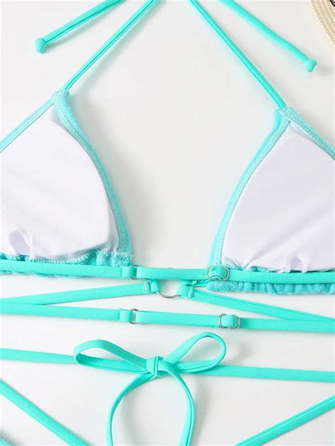 Halter Bikinis Women Swimsuit Solid Micro Swimwear Hollow Out Beachwear Sexy Bikini Set