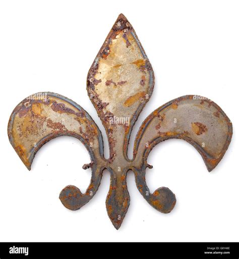 Metal Rusted Fleur De Lis Object Stock Photo Alamy