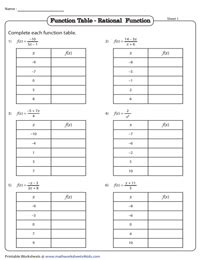 Function Table Answer Key Form Fill Out And Sign Printable PDF