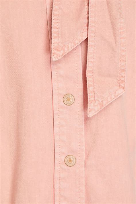 ZIMMERMANN Pussy Bow Cotton And Linen Blend Shirt THE OUTNET