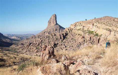 Hiking Weavers Needle Via West Chimney In Tonto National Forest Arizona