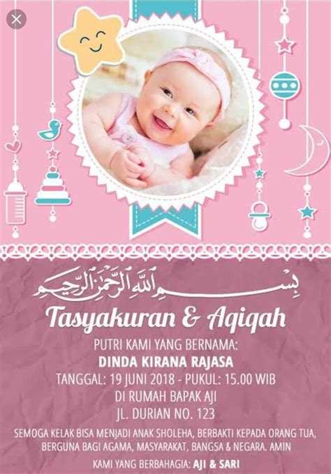 Detail Template Undangan Aqiqah Cdr Koleksi Nomer