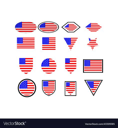 American flag logo Royalty Free Vector Image - VectorStock