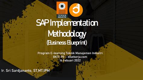 Diklatkerja Sap Methodology Implementation Business Blueprint