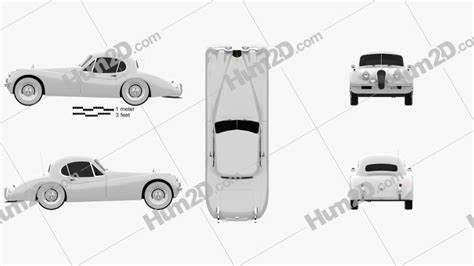 Jaguar Xk120 Coupe 1953 Blueprint In Png Download Vehicles Clip Art