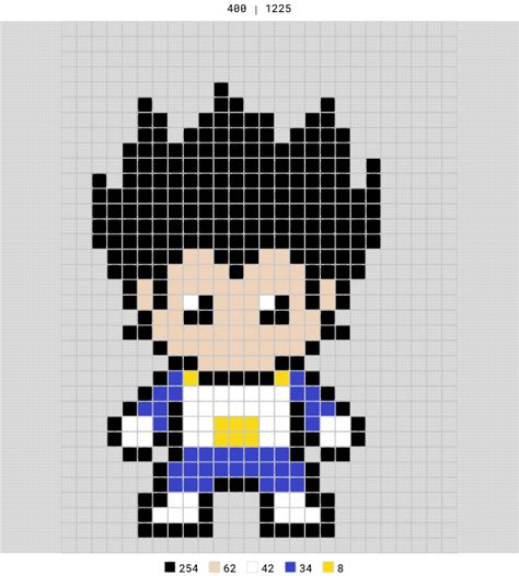 Vegeta Pixel Art Hama Beads Spiderman Pixel Art Anime Pixel Art