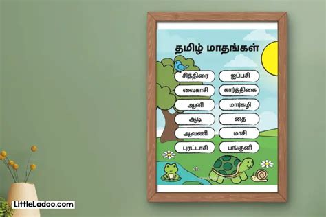 Tamil Months of the Year Poster {Free Printable}