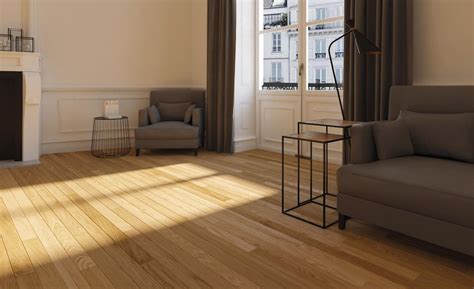 Parquet Massif Chene Premier X Ch Ne Naturel Verni Larg Cm