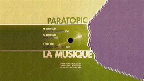 Paratopic La Musique Club Mix 1999 YouTube Music