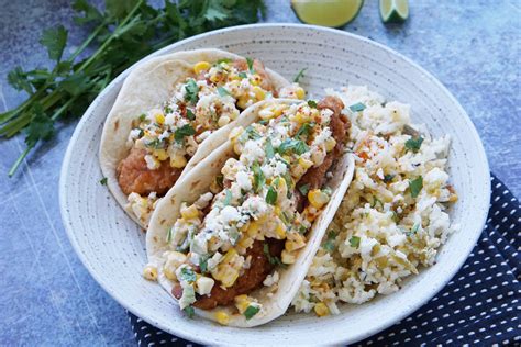 Street Corn Fried Chicken Tacos Air Fry Anytime