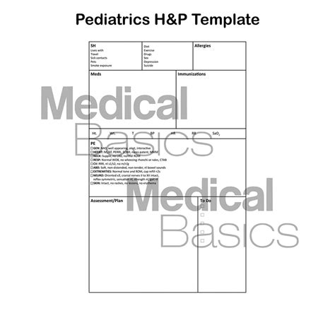 Pediatric H And P Template Completemommy