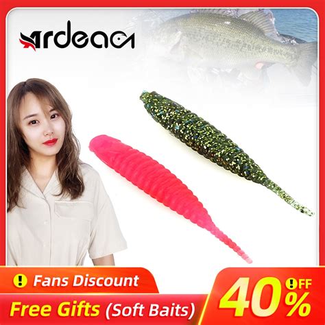 Ardea Soft Lures Worm Baits Fishing Lure 40mm 0 4g 12pcs Shad Silicone