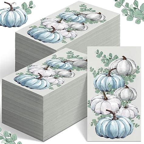 Amazon Generic AnyDesign 80Pcs Fall Pumpkin Napkins Chinoiserie