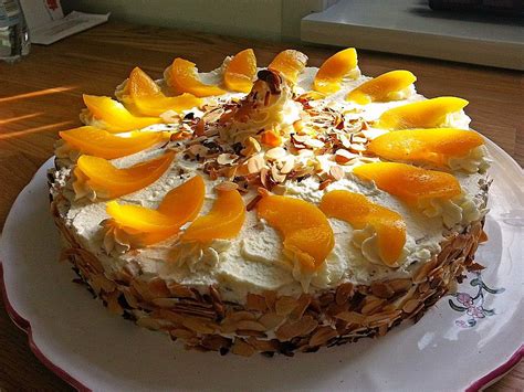 Knusprige Pfirsich Sahne Torte Von Daxi Chefkoch