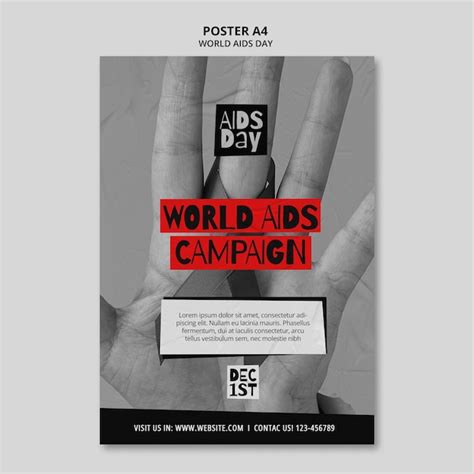 Free Psd World Aids Day Poster Template