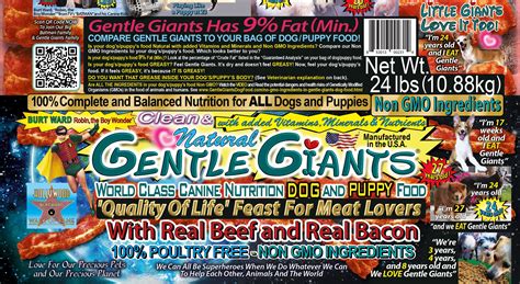 Gentle Giants Beef And Bacon Dry Dog Food 24 Lbs Ph