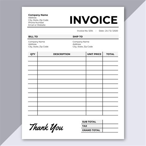 Invoice Template Receipt Ms Word And Photoshop Template Invoice | The ...