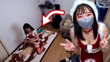 She Had Sex While Santa Cosplay For Christmas Reindeer Man Gets Cowgirl Like A Sledge And