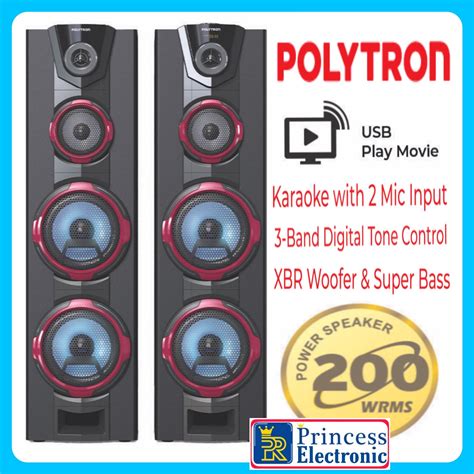 Polytron Pas 8f28 Bluetooth Speaker Aktif Karaoke 8 Inch Double