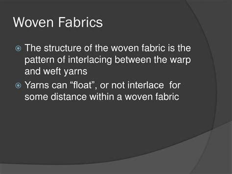 Ppt Common Types Of Woven Fabric Powerpoint Presentation Free Download Id 173802