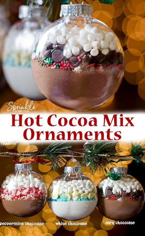 Hot Cocoa Mix Ornaments DIY Homemade Christmas Gift Idea Recipe Christmas Gifts Diy