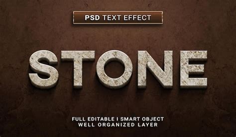 Premium PSD Stone Editable Text Effect