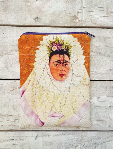 Frida Kahlo Selfportrait As Tehuana Zip Bag Zip Case Frida Etsy