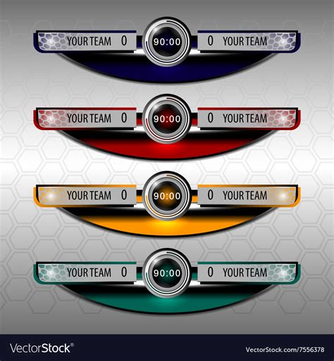 Scoreboard template Royalty Free Vector Image - VectorStock