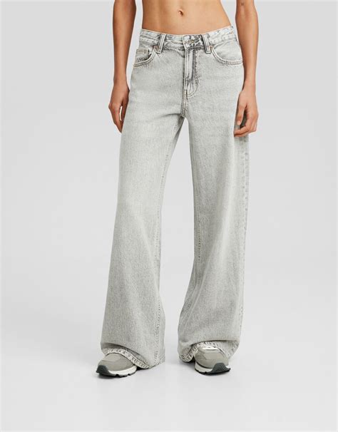 Wide Leg Jeans Women Bershka