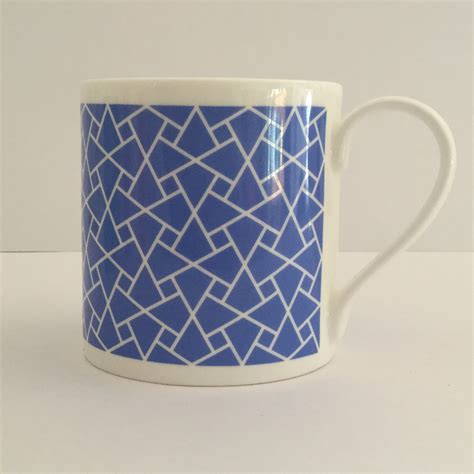 Blue 30 Degrees Mug Mugs Teal Mugs Geometric Designs