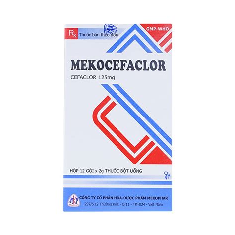 Thuốc kháng sinh Mekocefaclor 125mg hộp 12 gói x 2g