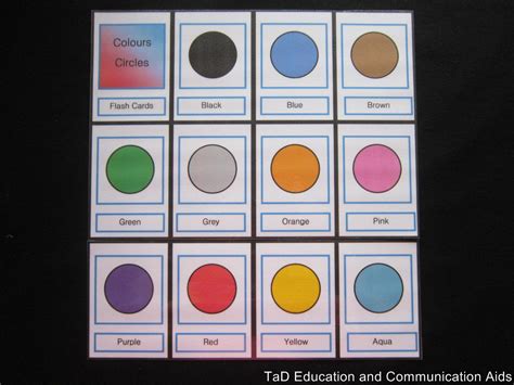 Colours Circles Cards - Education Visual Aids Autism Early Yrs SEN ...