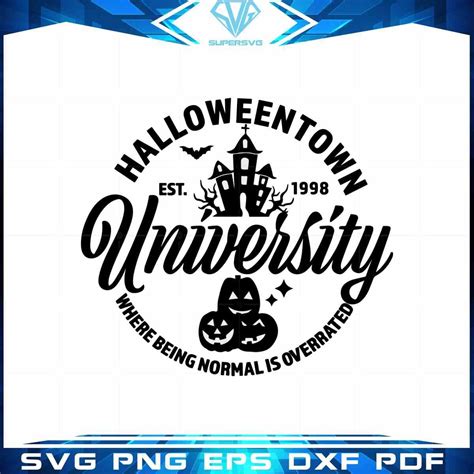 Halloweentown University Pumpkin Ghost Svg For Cricut Sublimation Files