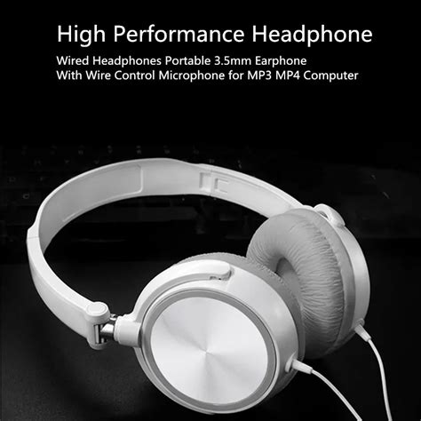 Проводные наушники с микрофоном, Накладные наушники, бас, HiFi Звук ...