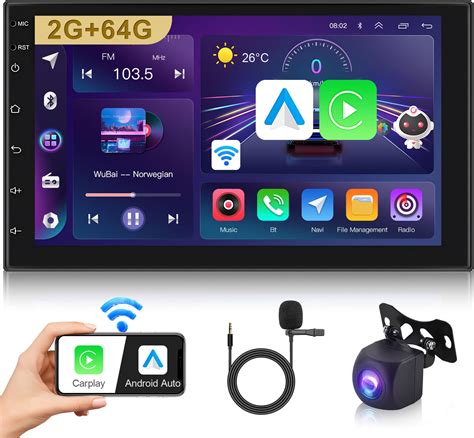 Hodozzy Autoradio Din Android Gps Navigation Radio Voiture Pouces