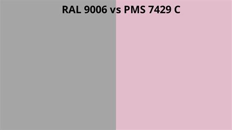 Ral 9006 Vs Pms 7429 C Ral Colour Chart Uk