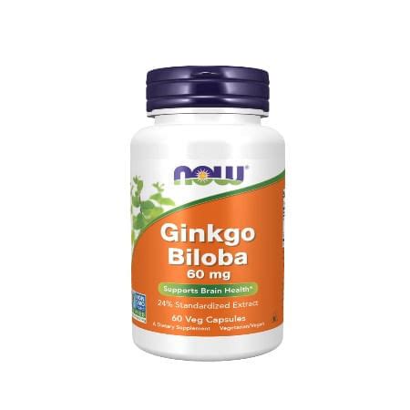 NOW GINKGO BILOBA 60 MG X60 CAPSULAS