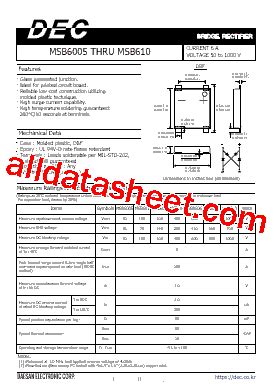 MSB6005 Datasheet PDF DAESAN ELECTRONIC CORP