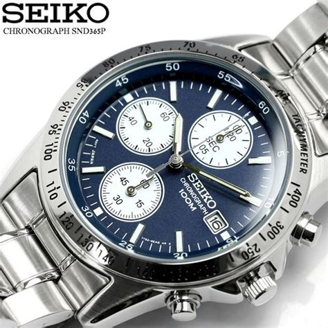 【楽天市場】逆輸入 Seiko セイコー クロノグラフ メンズ 腕時計 ウォッチ うでどけい Mens クロノ 海外モデル Snd365