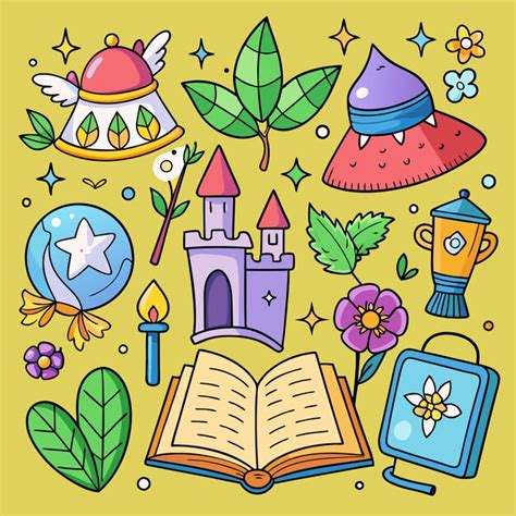 Fairy Tale And Storybook Icons Set Vector Premium Ai Generated Vector