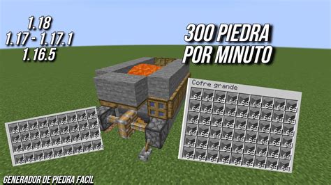 Generador De Piedra Cobblestone 300 Piedra Minuto Tutorial Minecraft