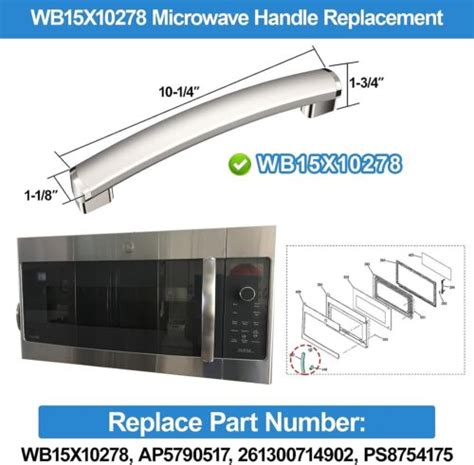 New Wb X Microwave Door Handle Fors Ge Ap Ps