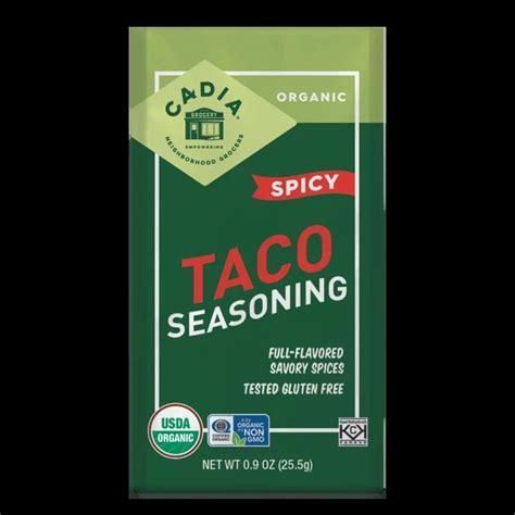 Organic Hot And Spicy Taco Seasoning CADIA